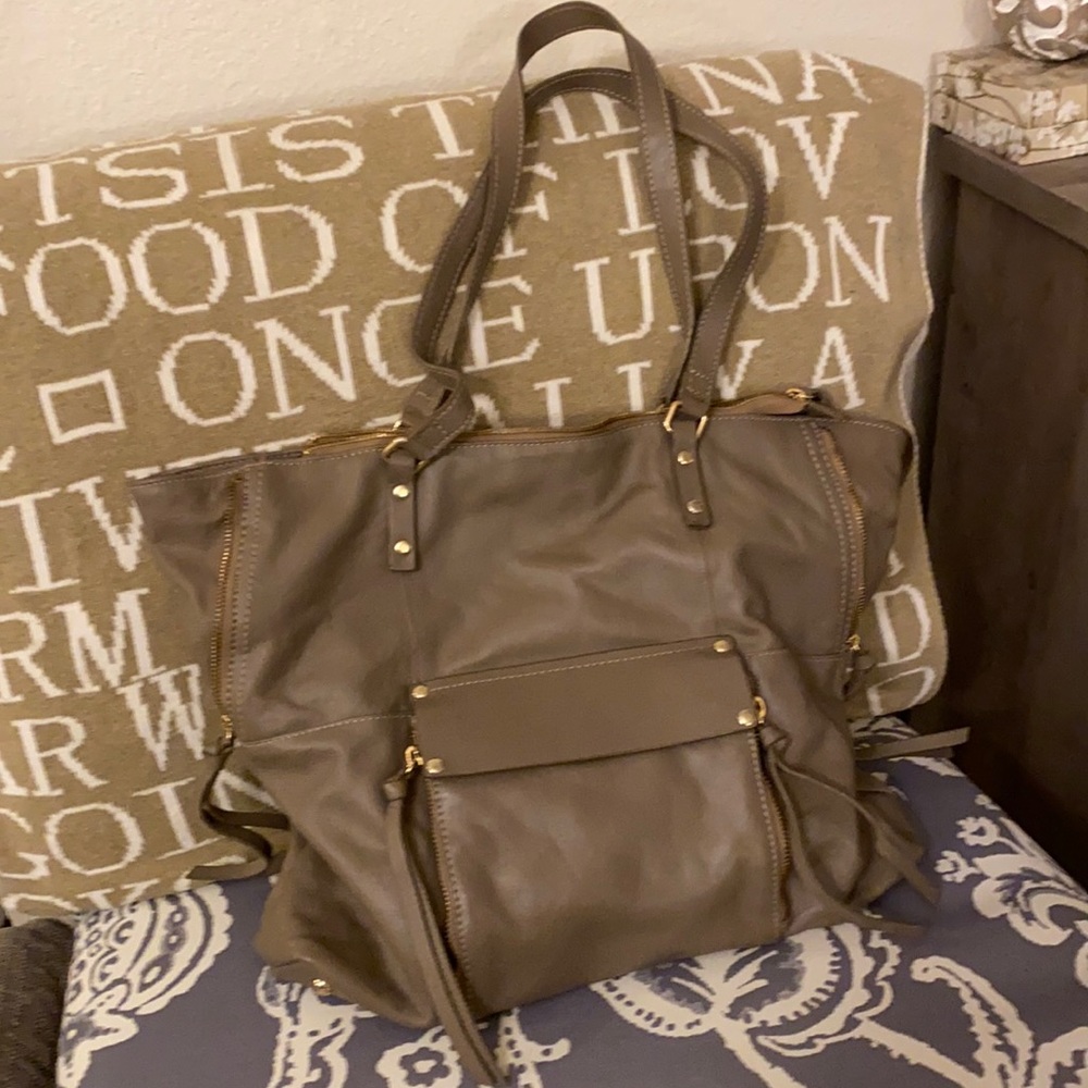 Kooba Taupe Leather Tote